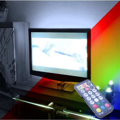 PODŚWIETLENIE TV LED RGB+Biały Zimny PILOT RADIOWY max 55"
