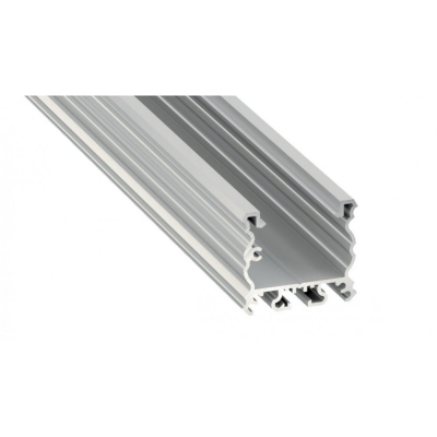 Profil LED architektoniczny napowierzchniowy TALIA srebrny anodowany z kloszem transparentnym 1m