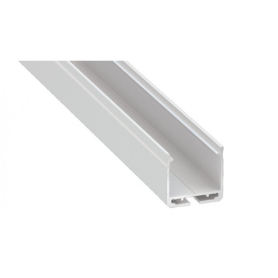 Profil LED architektoniczny napowierzchniowy DILEDA biały lakierowany z kloszem transparentnym 1m