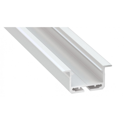 Profil LED architektoniczny wpuszczany inSILEDA biały lakierowany z kloszem mlecznym 1m