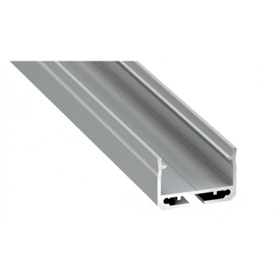 Profil LED architektoniczny napowierzchniowy SILEDA srebrny anodowany z kloszem mlecznym 2m