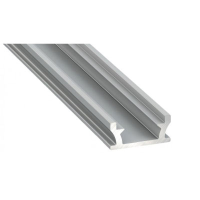 Profil LED architektoniczny wpuszczany TERRA srebrny anodowany z kloszem mlecznym 2m