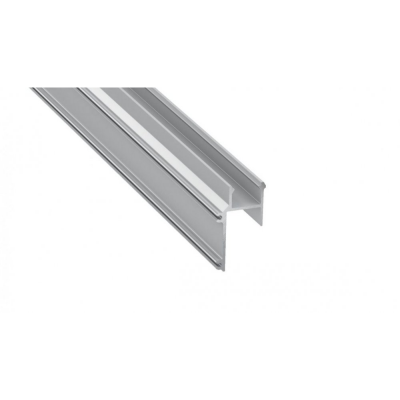 Profil LED architektoniczny ścienny sufitowy APA 16 srebrny anodowany z kloszem mlecznym 2m
