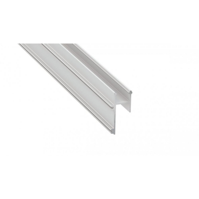 Profil LED architektoniczny ścienny sufitowy APA 12 biały lakierowany z kloszem mlecznym 2m