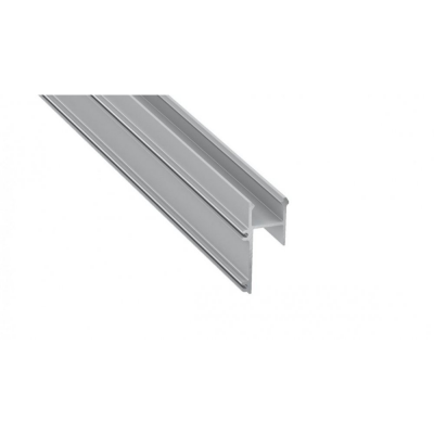 Profil LED architektoniczny ścienny sufitowy APA 12 srebrny anodowany z kloszem mlecznym 2m