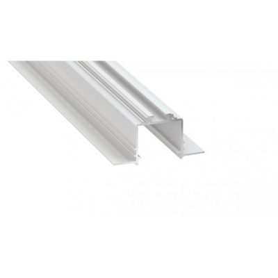 Profil LED architektoniczny wpuszczany SUBLI biały lakierowany z kloszem transparentnym 2m