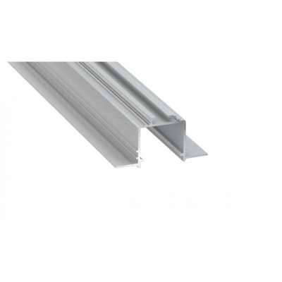 Profil LED architektoniczny wpuszczany SUBLI srebrny anodowany z kloszem transparentnym 2m