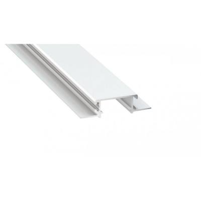 Profil LED architektoniczny napowierzchniowy ZATI biały lakierowany z kloszem transparentnym 2m
