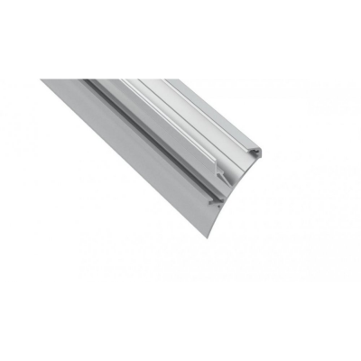 Profil LED architektoniczny napowierzchniowy LOGI srebrny anodowany z kloszem transparentnym 2m