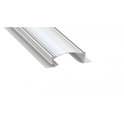 Profil LED architektoniczny konstrukcyjny VEDA biały lakierowany z kloszem transparentnym 2m