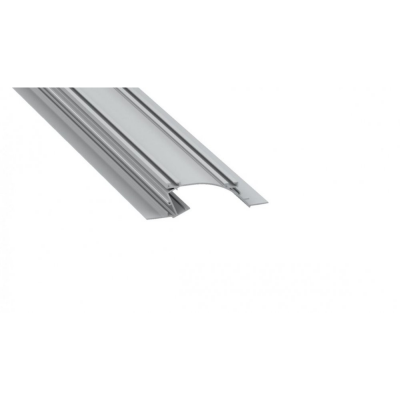Profil LED architektoniczny konstrukcyjny PERO srebrny anodowany z kloszem transparentnym 2m