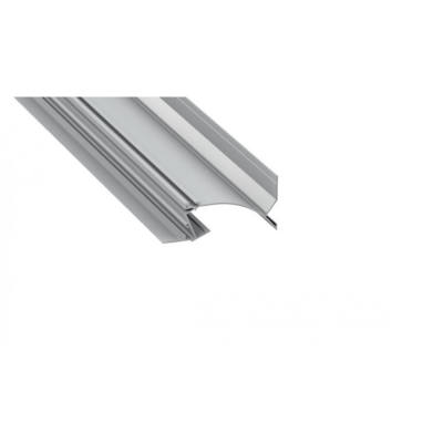 Profil LED architektoniczny konstrukcyjny TOPO srebrny anodowany z kloszem mlecznym 1m