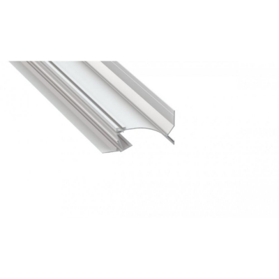 Profil LED architektoniczny konstrukcyjny TOPO biały lakierowany z kloszem transparentnym 1m