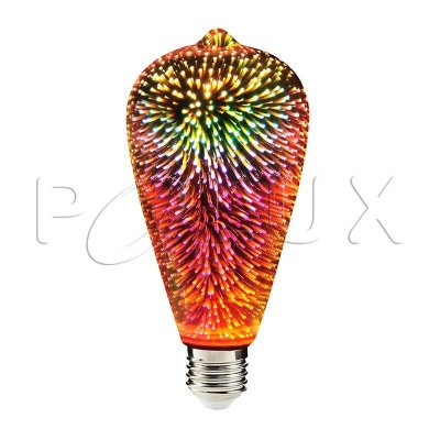 Żarówka LED Polux E27 filament duży gwint ST64 3,5W 3D