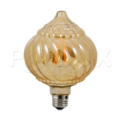 Żarówka LED Polux E27 duży gwint BC125 Balloon C Amber złota 4W biała ciepła filament