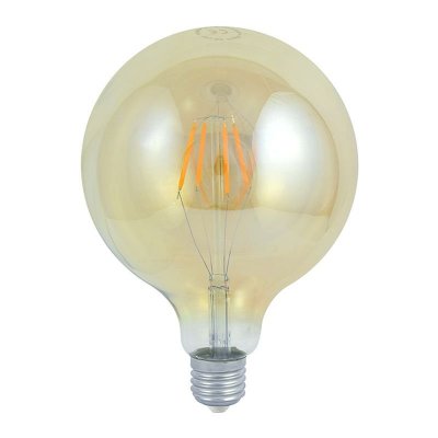 Żarówka LED Polux Vintage E27 duży gwint G80 Amber złota 4W biała ciepła filament