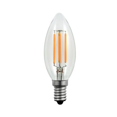 Żarówka LED Polux Edideco E14 mały gwint C35 świeczka 3,7W 175lm biała ciepła filament