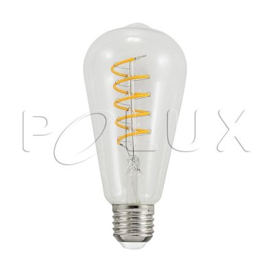 Żarówka LED Polux E27 duży gwint ST64 4W 210lm biała ciepła filament