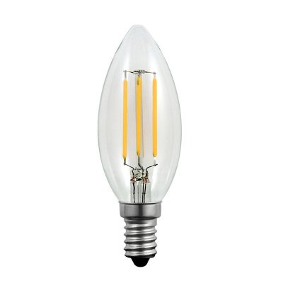 Żarówka LED Polux E14 mały gwint C35 świeczka 4,5W 400lm biała ciepła filament
