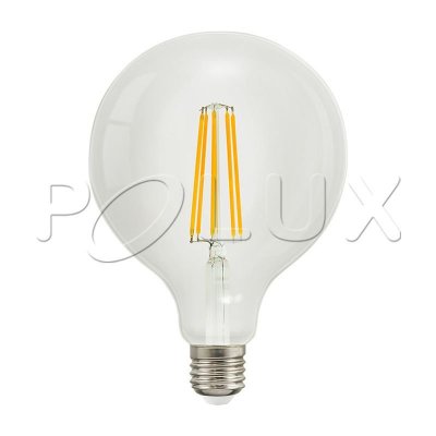 Żarówka LED Polux E27 duży gwint G125 8W 1250lm biała ciepła filament