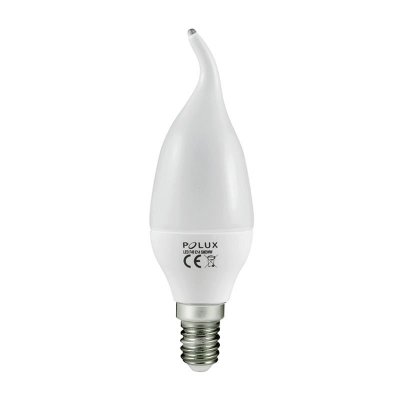 Żarówka LED Polux E14 mały gwint F40 płomyk 3,5W 250lm biała ciepła mleczna