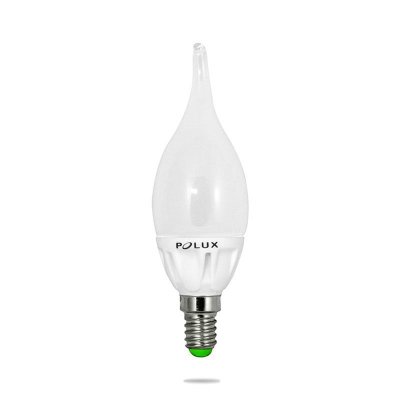 Żarówka LED Polux E14 mały gwint F40 płomyk 5W 396lm biała ciepła mleczna