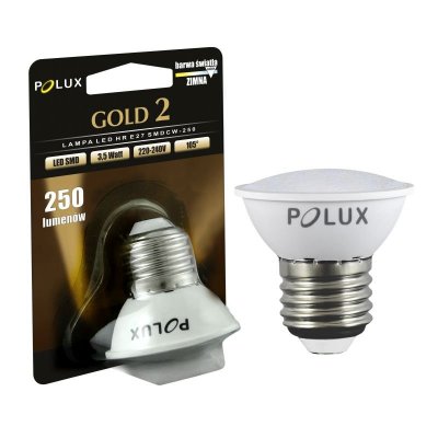Żarówka LED Polux Gold 2 E27 duży gwint JDR 4W 250lm biała zimna mleczna
