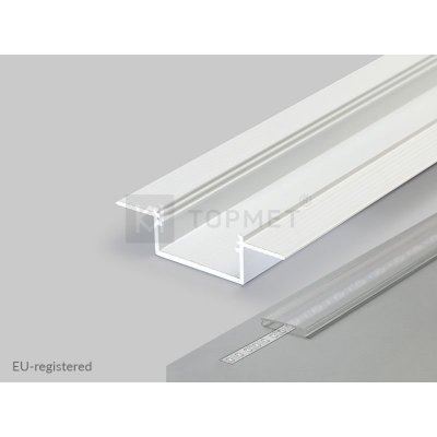 Profil LED Wpuszczany Vario biały lakierowany z kloszem transparentnym 2m