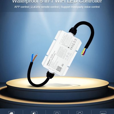 Inteligenty odbiornik Mi-Light MONO/CCT/RGB/RGBW/RGB+CCT Wi-Fi 20A IP67