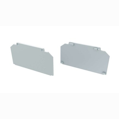 Zaślepki boczne do profili Largo M3 białe (2 sztuki) aluminium proste