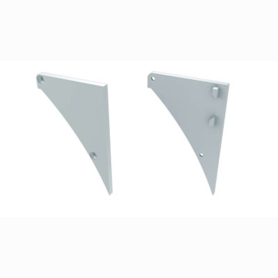 Zaślepki boczne do profili Logi białe (2 sztuki) aluminium