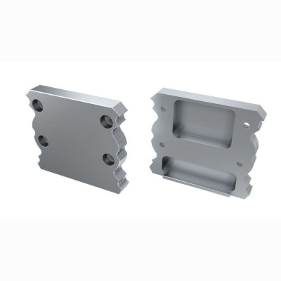 Zaślepki boczne proste do profili Talia srebrne (2 sztuki) aluminium