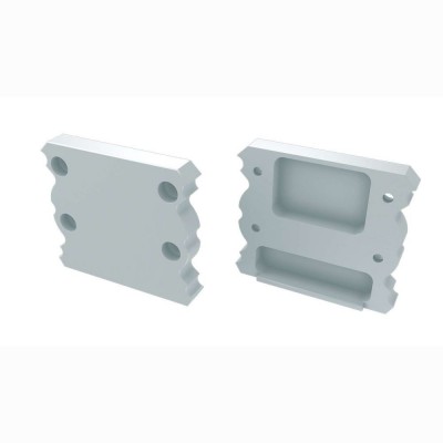 Zaślepki boczne proste do profili Talia białe (2 sztuki) aluminium