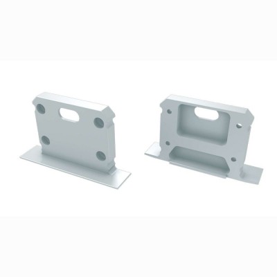 Zaślepki boczne proste do profili Intalia białe (2 sztuki) aluminium