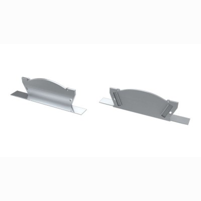 Zaślepki boczne proste do profili Veda srebrne (2 sztuki) aluminium