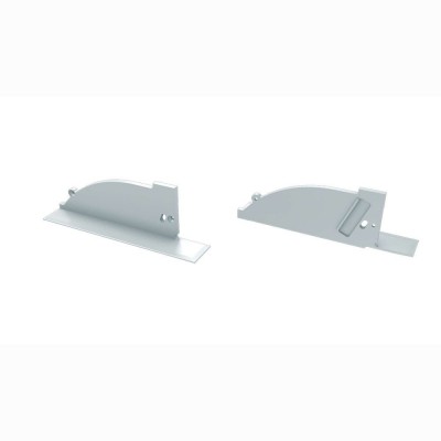 Zaślepki boczne proste do profili Topo białe (2 sztuki) aluminium