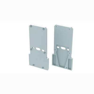 Zaślepki boczne proste do profili Dopio + Talia M2 białe (2 sztuki) aluminium