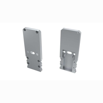 Zaślepki boczne proste do profili Talia + Talia M2 srebrne (2 sztuki) aluminium