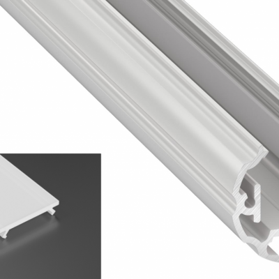 Profil Cosmo do poświetlania szaf LED biały lakierowany z kloszem mlecznym 1m