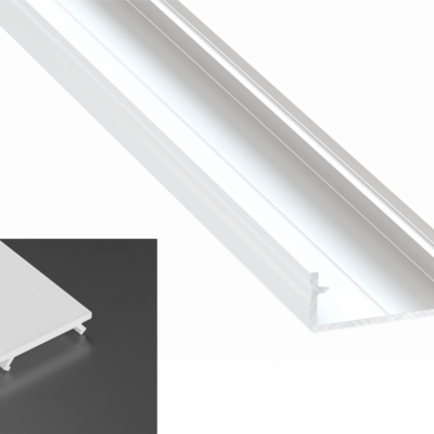 Profil LED Nawierzchniowy Dual biały lakierowany z kloszem mlecznym 2m