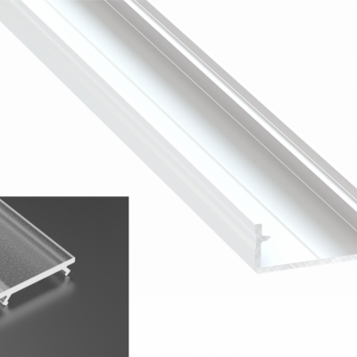 Profil LED Nawierzchniowy Dual biały lakierowany z kloszem frosted 2m