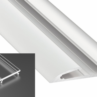 Profil LED natynkowy typu Reto biały lakierowany z kloszem transparentnym 2m