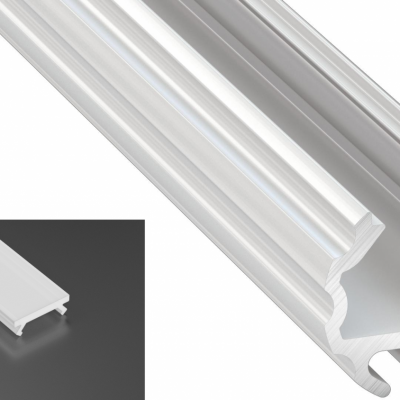 Profil LED natynkowy Mico biały lakierowany z kloszem mlecznym 2m