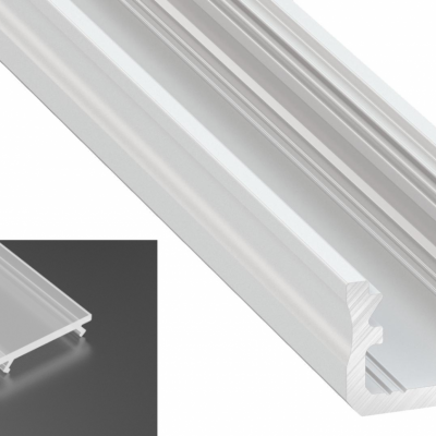 Profil LED Nawierzchniowy Typu A biały lakierowany z kloszem mrożonym 1m