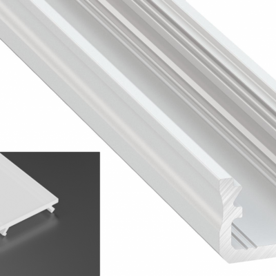 Profil LED Nawierzchniowy Typu A biały lakierowany z kloszem mlecznym 2m