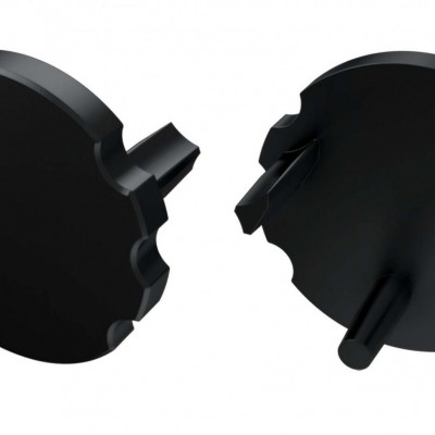 Zaślepki boczne proste do profili Mico czarne (2 sztuki) ABS