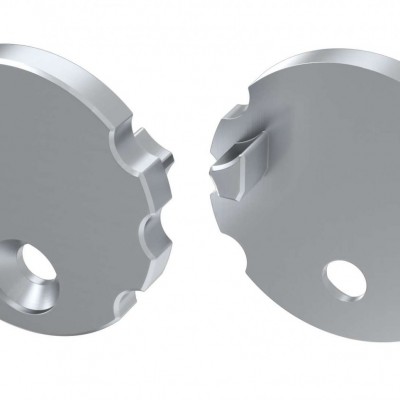 Zaślepki boczne proste do profili Mico srebrne (2 sztuki) aluminium