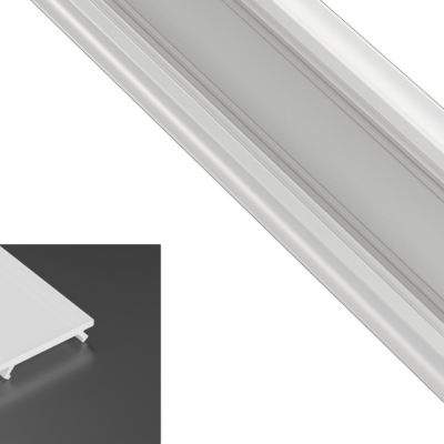 Profil LED Kątowy typu C biały lakierowany z kloszem mlecznym 2m