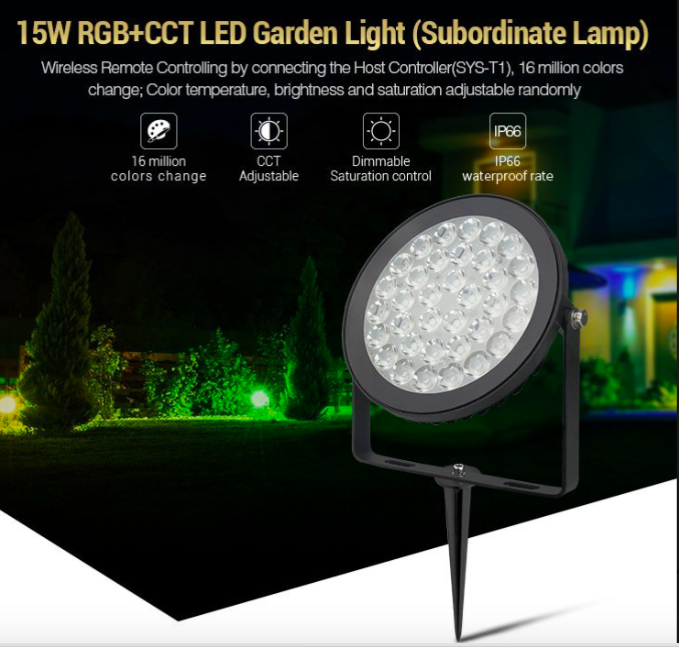 Lampa Ogrodowa Systemowa Wbijana Mi-Light LED RGB+CCT 15W 24V